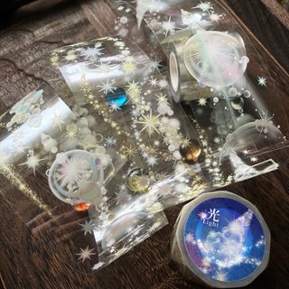 光 -light PET 透明キラキラマスキングテープ 台湾製 クリア素材