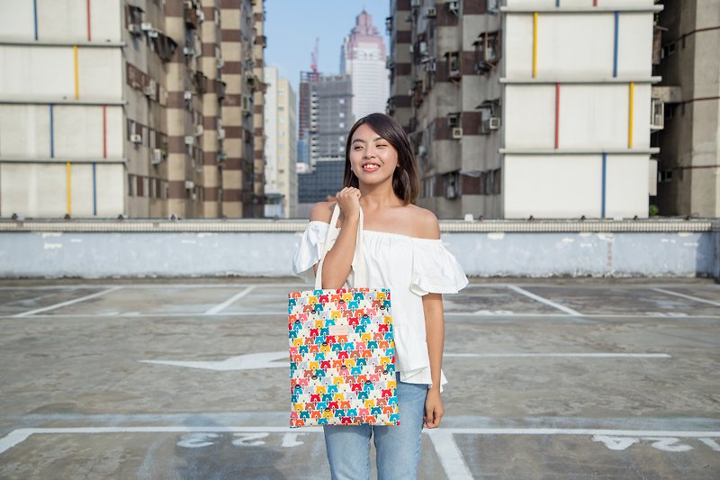 Exclusive Simple Handbag Shoulder Backpack Canvas Bag ::: 熊 仔 ::: 2 colors - Messenger Bags & Sling Bags - Cotton & Hemp 