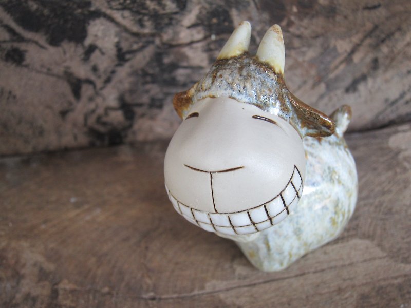 Smiling Goat, Super Cute Goat - Pottery & Ceramics - Pottery 