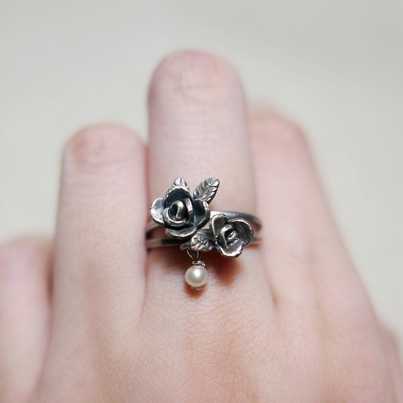 Rose guard line ring. Two optional - General Rings - Sterling Silver Silver