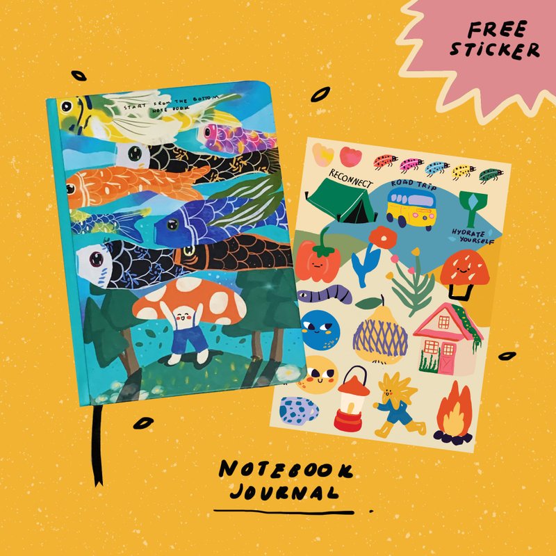 フォーチュンキャッチャーノートブックジャーナル - ノート・手帳 - 紙 多色