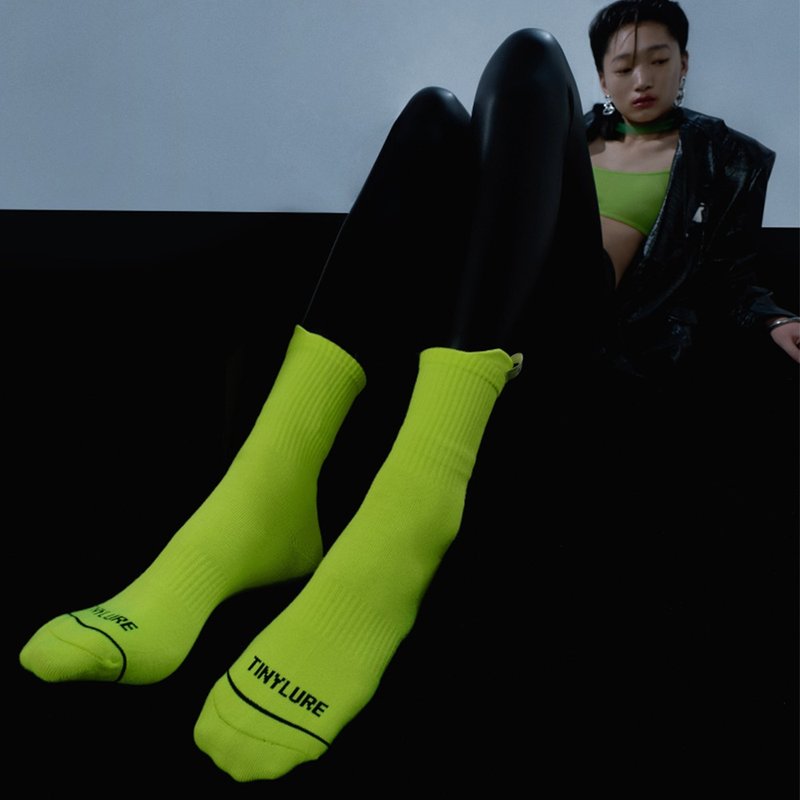 Tinylure - Fluorescent Runaway Socks [100% Long Staple Cotton] - Socks - Cotton & Hemp 