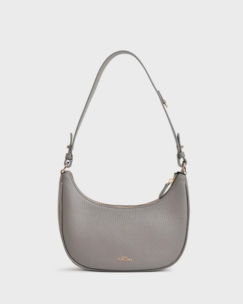 Genuine Leather Messenger Bags & Sling Bags Gray - MIA CRESCENT HOBO - GREY