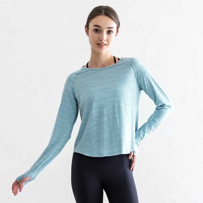 【NAMASTE】Kim - Sea Foam - Women's Sportswear Tops - Nylon Blue