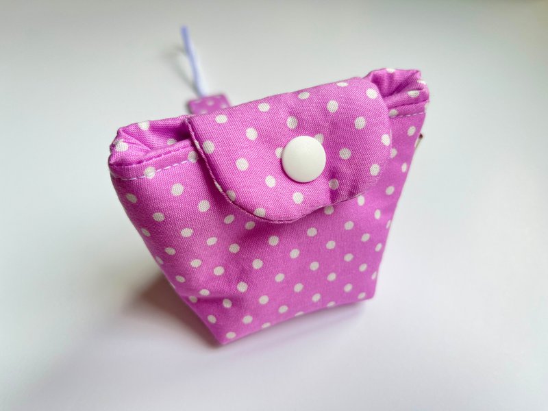 Pacifier Clip Pacifier Storage Bag Combination Pink Purple Spot - ขวดนม/จุกนม - ผ้าฝ้าย/ผ้าลินิน สีม่วง