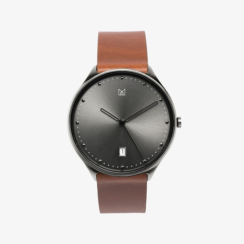 NEUTウォッチ|ブラックブラウン - 腕時計 - 革 ブラック