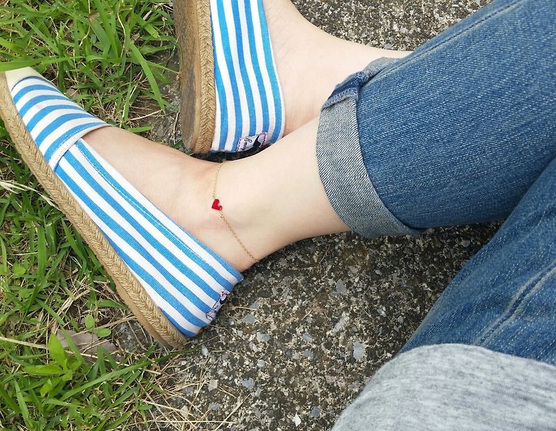 mini mini heart anklet - อื่นๆ - เรซิน สีแดง