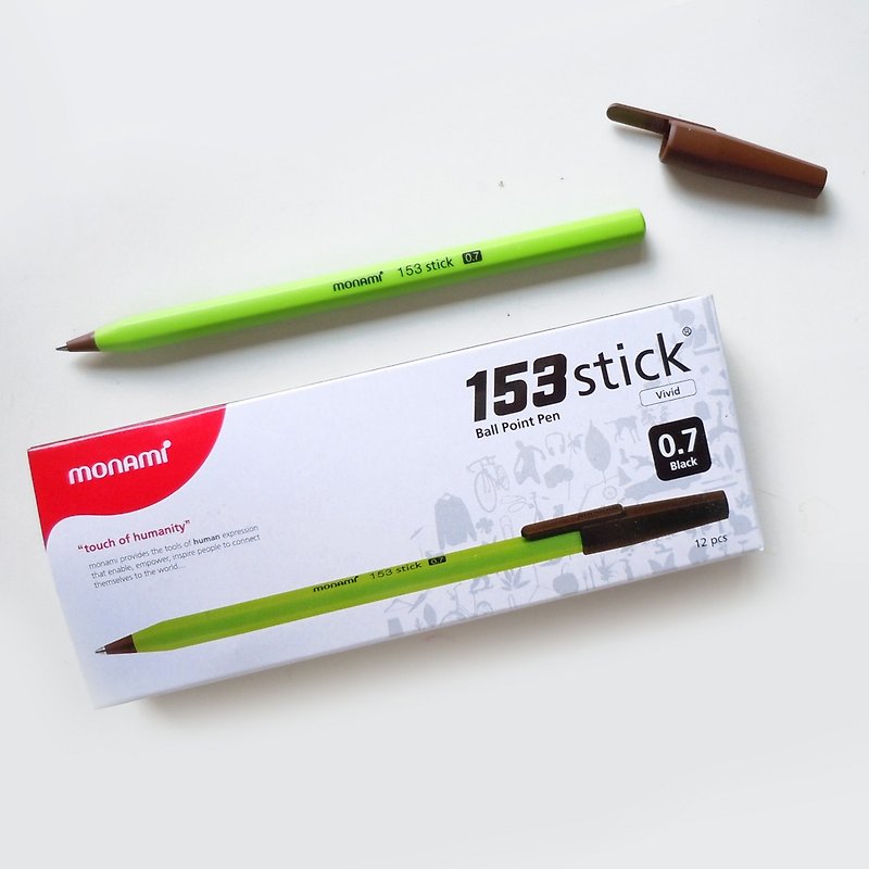 Monami-馬卡龍六角0.7原子筆一打組-橄欖綠,MNM95137 - 原子筆/中性筆 - 塑膠 綠色