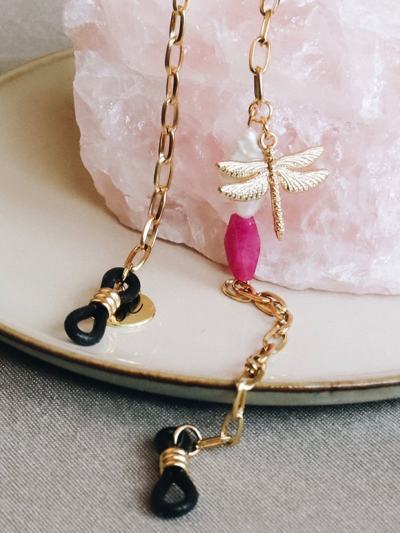 澳洲Sunny Cords 金色小蜻蜓 帽鍊|眼鏡鍊|口罩鍊|air pods鍊 - 長項鍊 - 其他金屬 