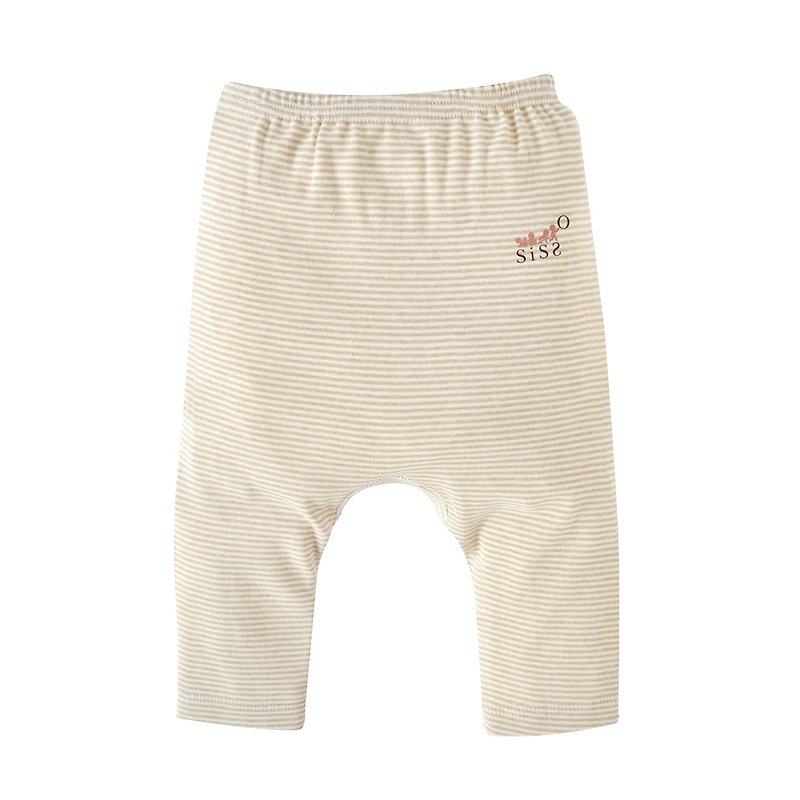 【SISSO Organic Cotton】Flexible Baby Pants (Green Stripes) 3M - กางเกง - ผ้าฝ้าย/ผ้าลินิน สีเขียว