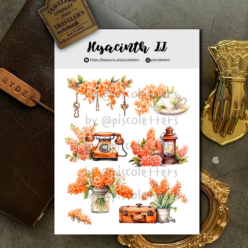 Hyacinth II Sticker Sheet - 貼紙 - 紙 