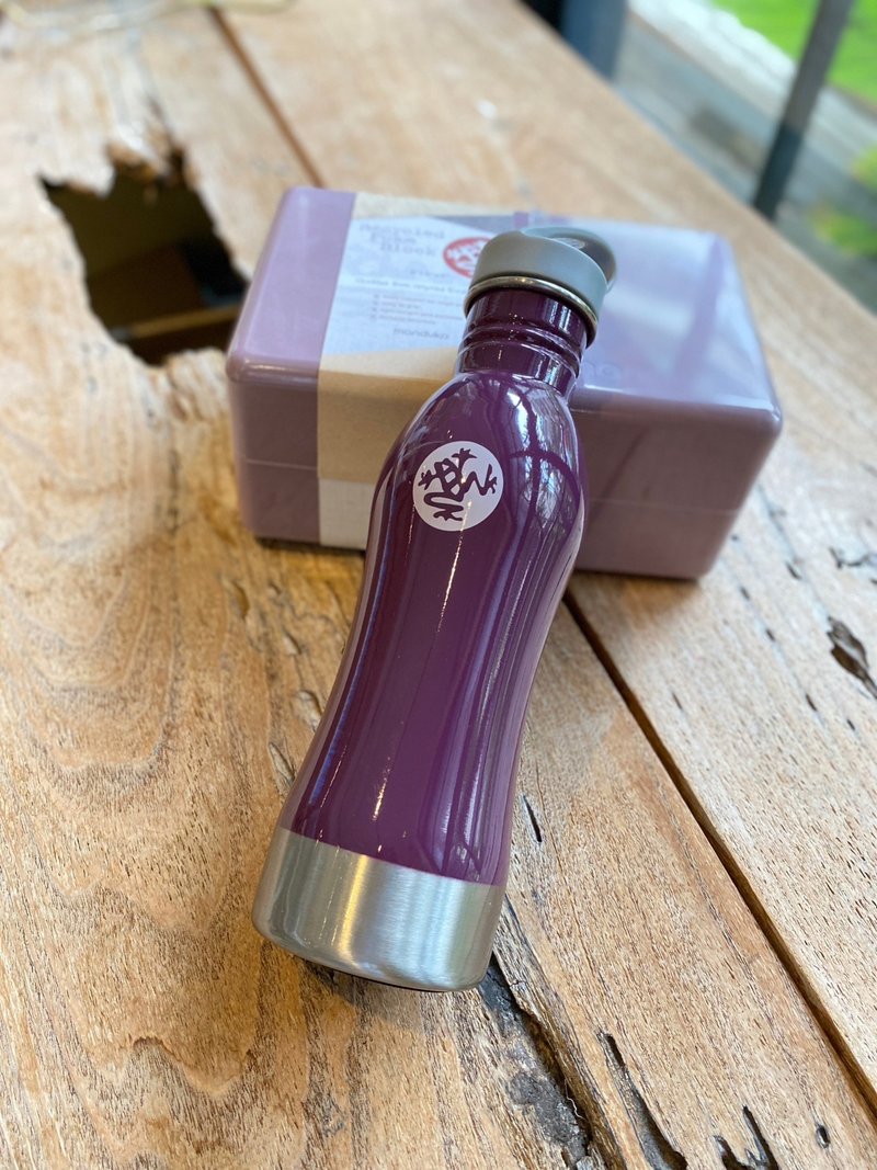 美國Manduka 全新絕版環保杯水壺 食品級不鏽鋼25OZ 740ml-葡萄紫 - 水瓶/水壺 - 不鏽鋼 紫色