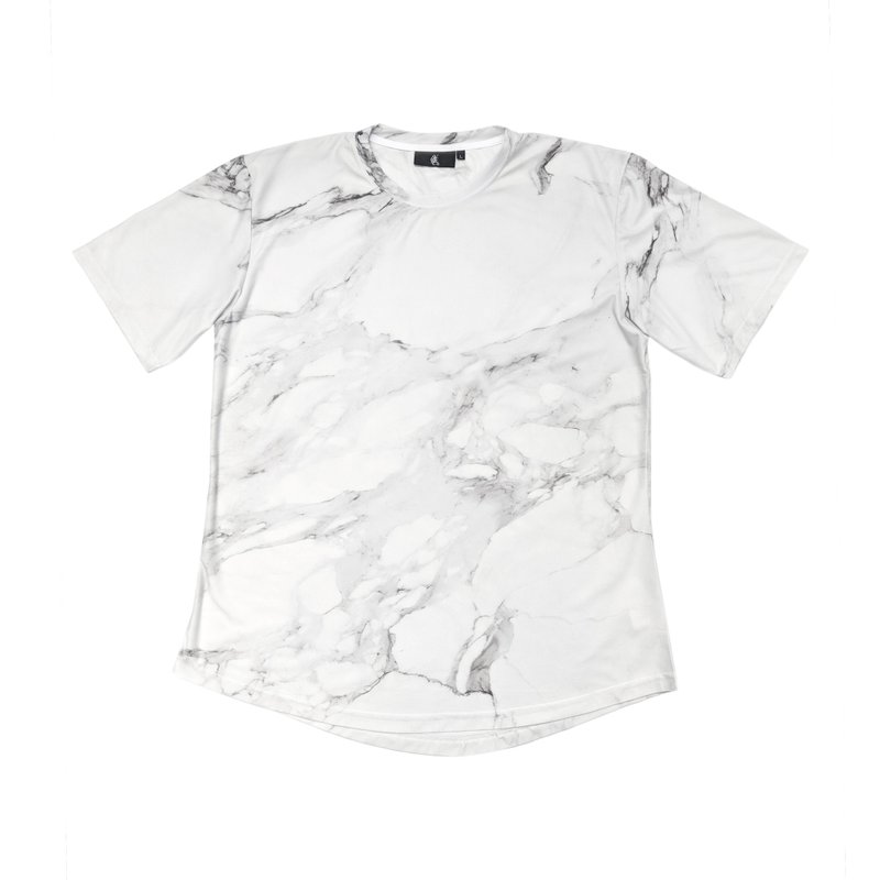 Marble - เสื้อยืดผู้ชาย - เส้นใยสังเคราะห์ ขาว