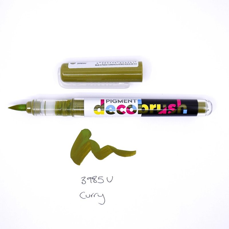 Curry (3985U) DecoBrush Pigment Liquid Acrylic Brush - Other Writing Utensils - Plastic Green