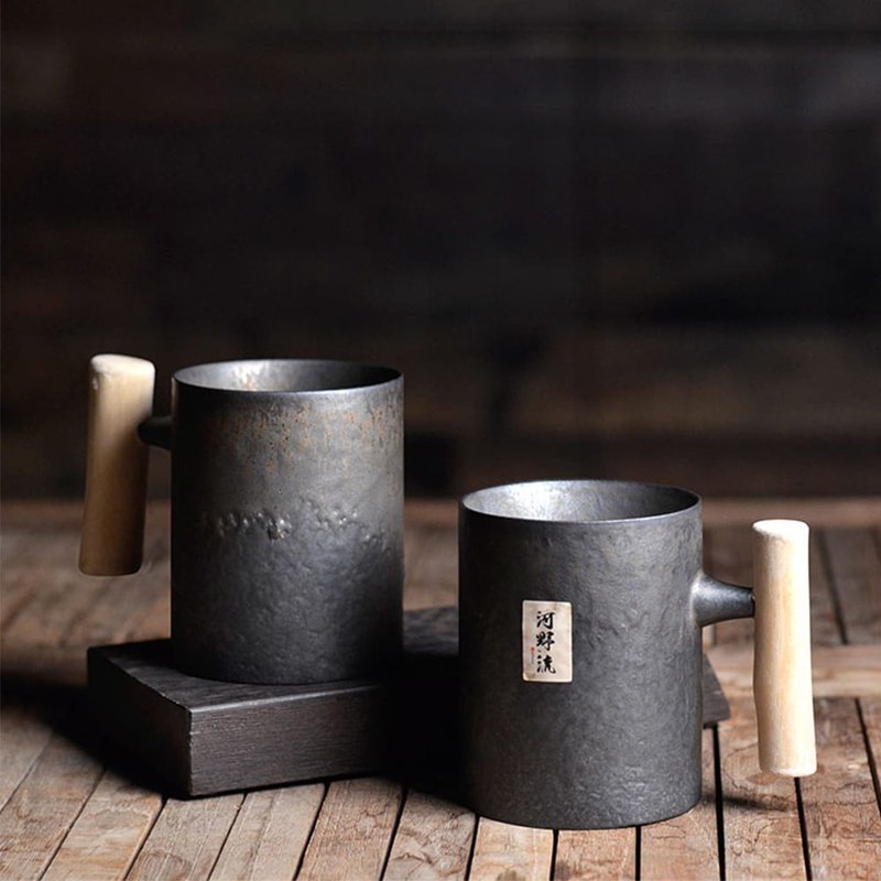 河野流 文京手作杯【可客製化雷刻】 - 咖啡杯/馬克杯 - 陶 灰色