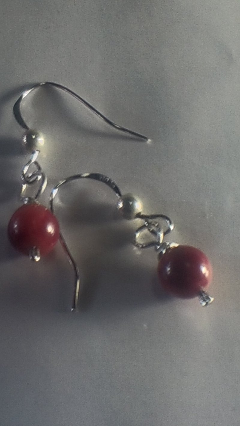 Red coral earrings - Bracelets - Gemstone 