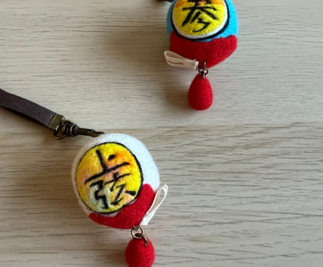 手作り羊毛フェルト】鬼滅の刃 上弦の眼球チャーム キーホルダー