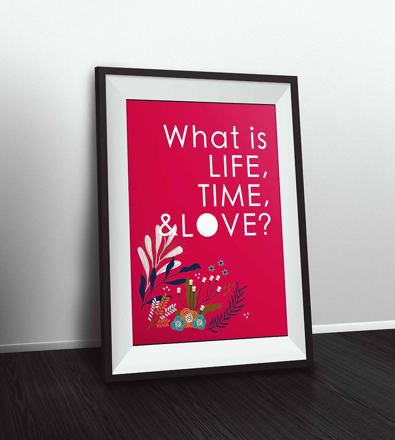 Life, Time and Love - โปสเตอร์ - กระดาษ สีแดง