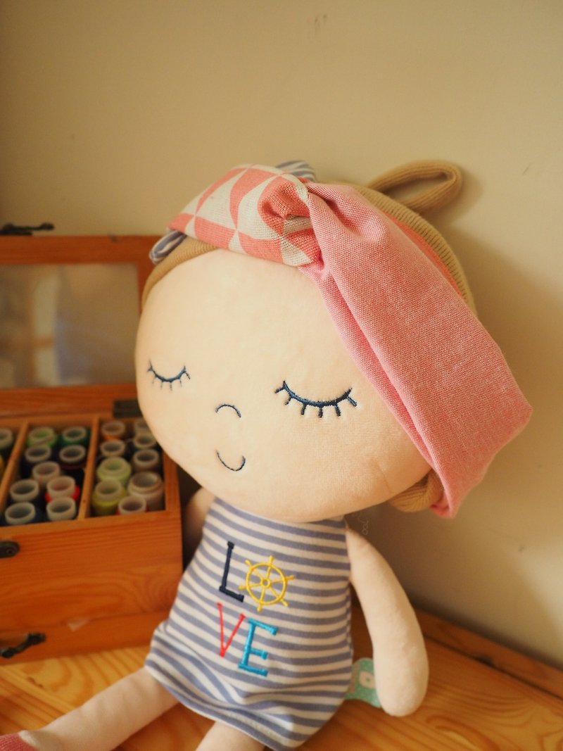 Handmade Elastic Headband for baby kid adult - เครื่องประดับผม - ผ้าฝ้าย/ผ้าลินิน สึชมพู