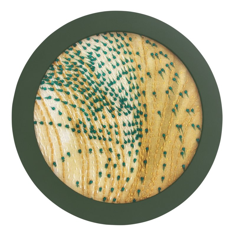 Spruce forest Embroidery The art panel panel Frame decoration Abstract - 牆貼/牆身裝飾 - 其他材質 橘色