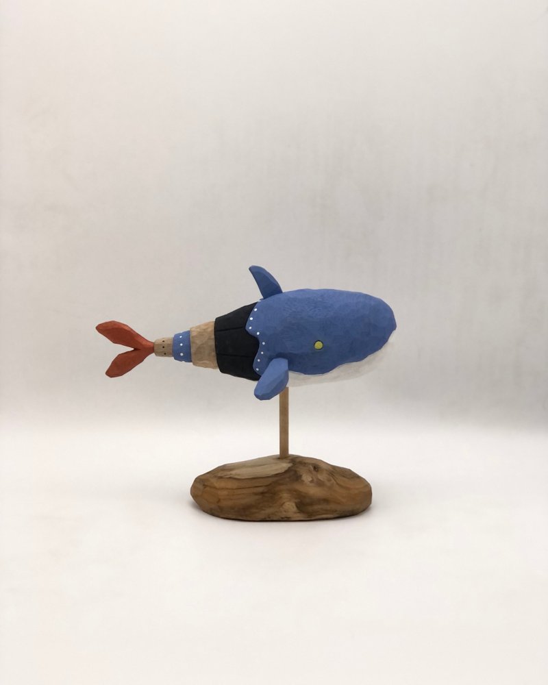 Robotic whale No.11 minimal - 擺飾/家飾品 - 木頭 