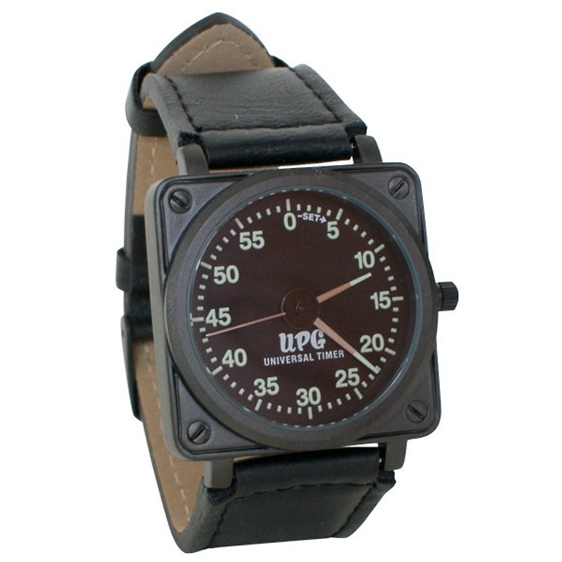 定時器造型螢光中性手錶 - 女錶 - 其他金屬 黑色