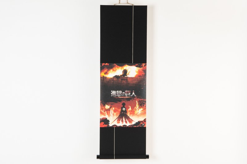 [Attack on Titan] Upright Hanging Scroll (B Pure Black) - Wall Décor - Paper Black