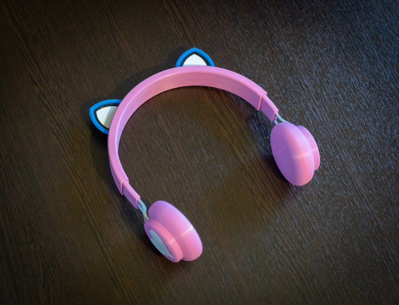 Feng Min Cosplay Headphones from Dead by Daylight - 髮夾/髮圈 - 塑膠 粉紅色