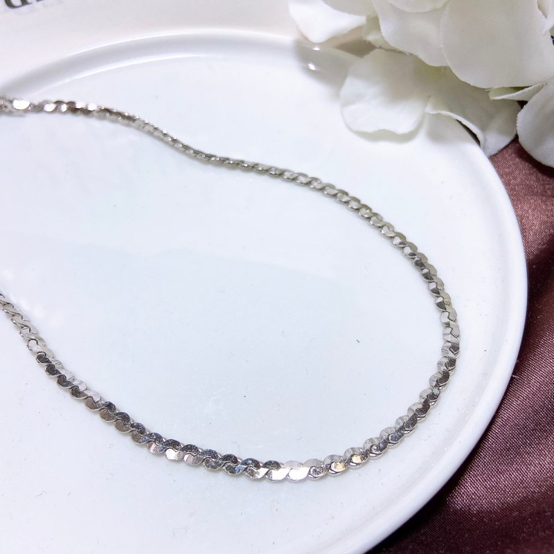 [Western antique jewelry] Glossy S-shaped soft splicing chain simple and elegant necklace - Necklaces - Precious Metals Silver