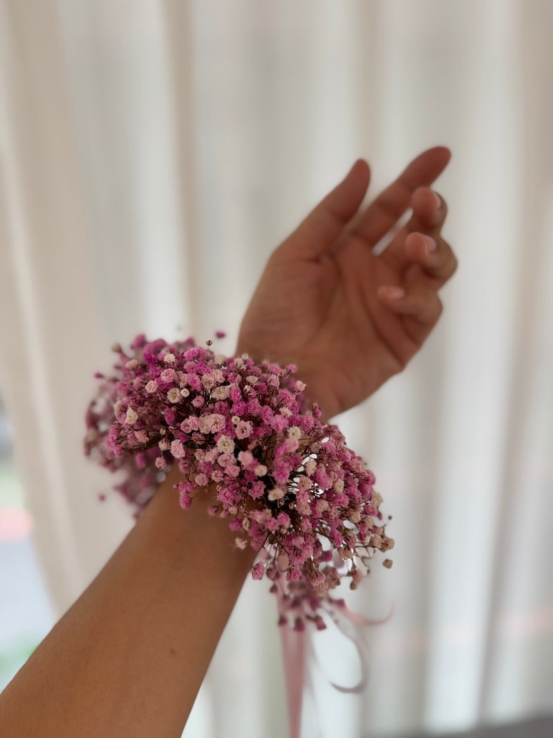 新鮮滿天星手腕花  婚禮手腕花 - 胸花/手腕花 - 植物．花 