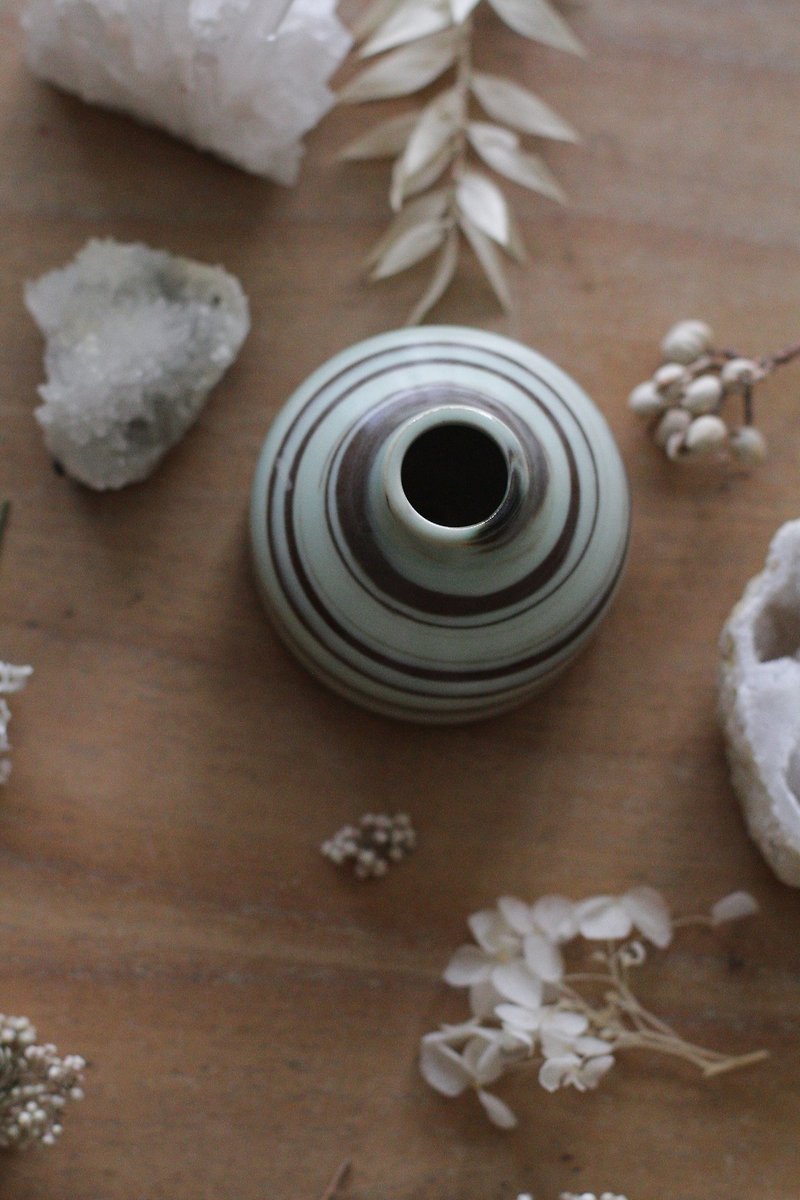 手作りの日本の陶器/磁器の小さな花瓶 20 - 花瓶・植木鉢 - 陶器 ブラウン