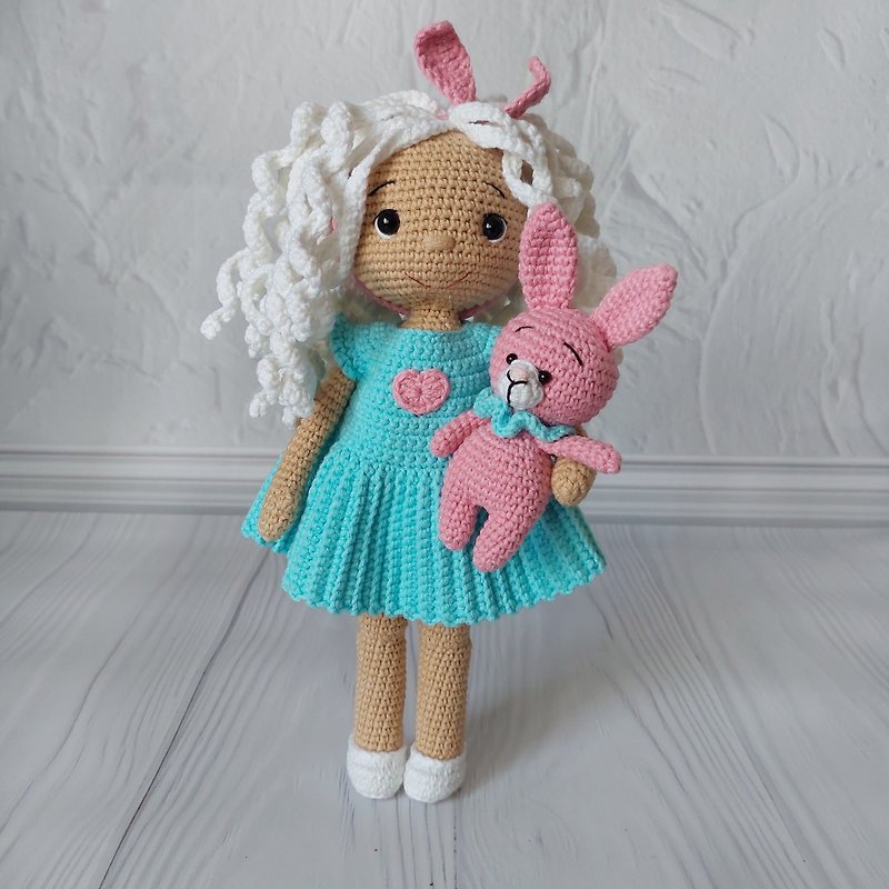 Crochet doll. Cute doll for girl