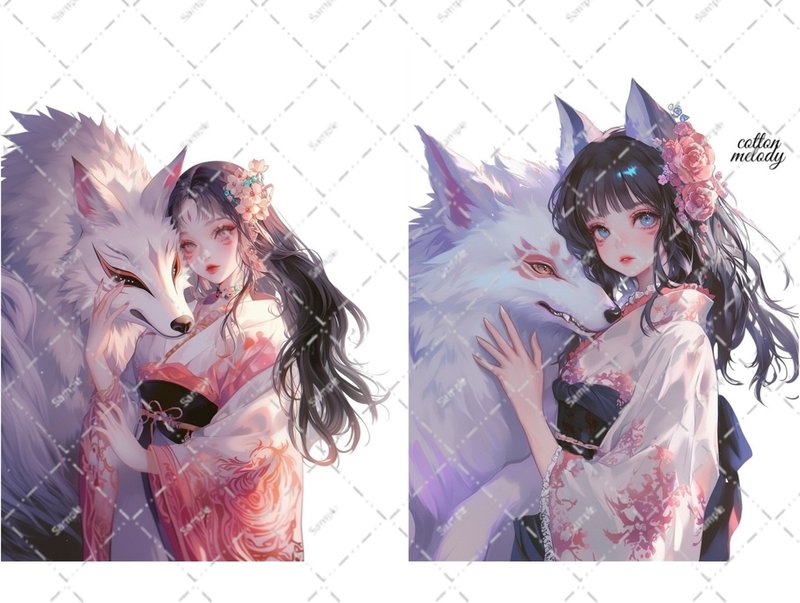 original sticker no.5647 人物ステッカー オリジナルステッカー 人物ステッカー 女の子ステッカー オリジナル人物ステッカー - 貼紙 - 紙 
