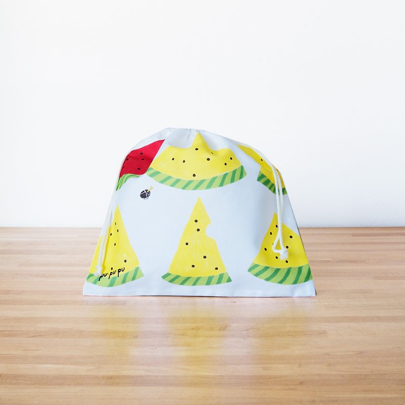 Pupupu purse yellow watermelon - อื่นๆ - ผ้าฝ้าย/ผ้าลินิน สีเหลือง