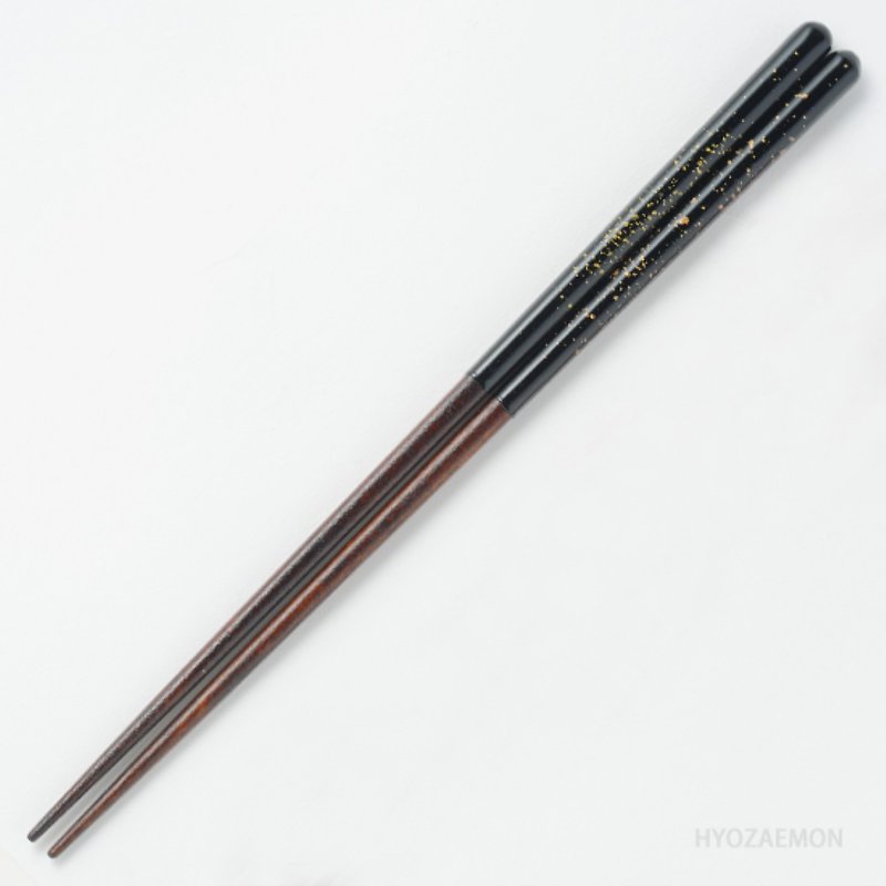Hyozaemon Dishwasher Safe Chopsticks Gold Chirashi Black Large 23.5cm, Red Medium 21.5cm - ตะเกียบ - ไม้ 