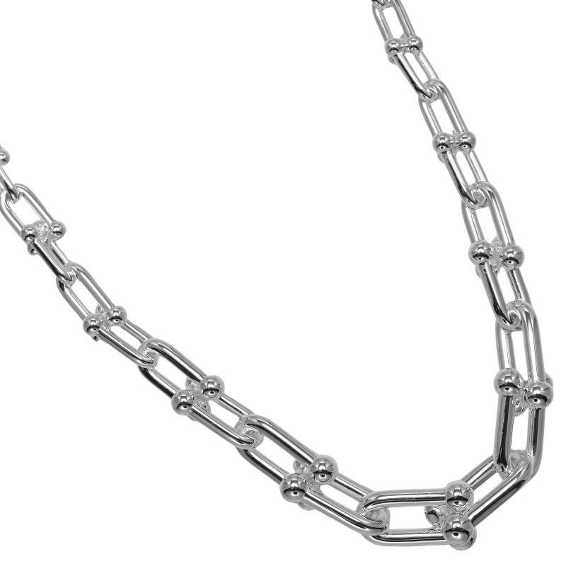 【日本直送】ティファニー TIFFANY&Co. ハードウェア グラジュエテッドリンク ネックレス シルバー925 約109.7g【中古】Aランク - 項鍊 - 銀 銀色