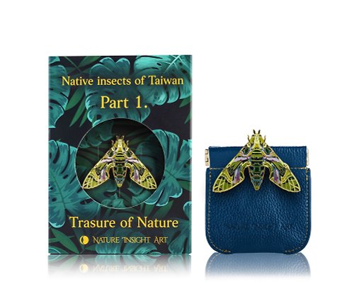 洞生藝術 Nature Insight Art 洞生藝術 | 昆蟲金屬徽章-夾竹桃天蛾 Daphnis Nerii