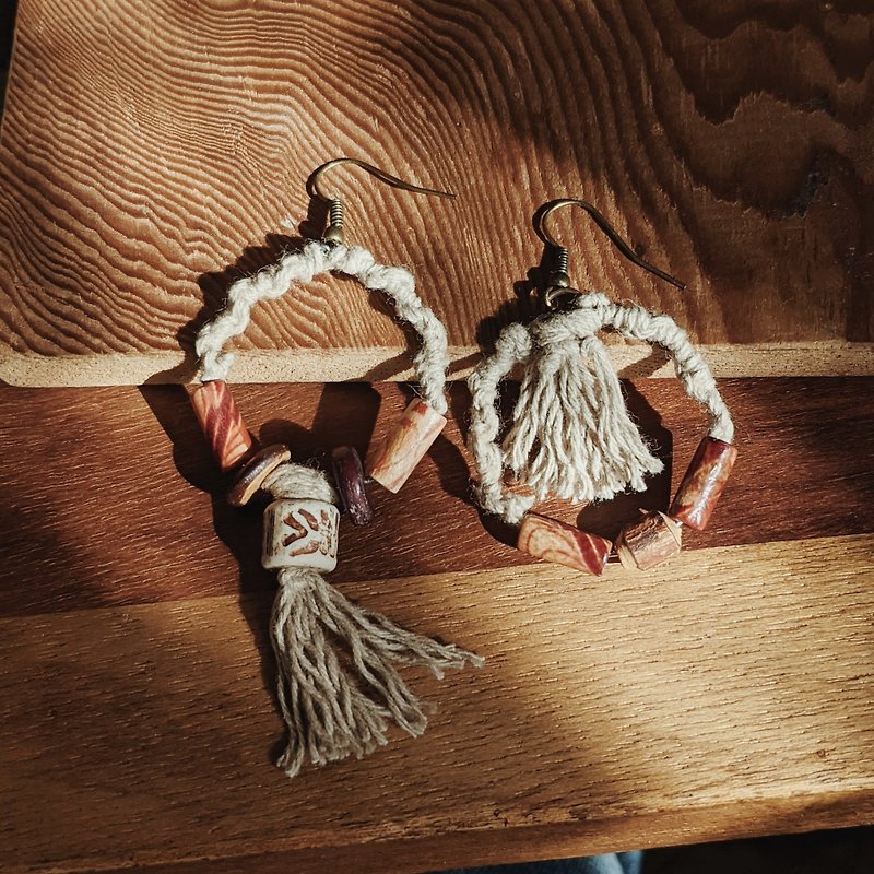 Handmade Earrings | Huilan - Earrings & Clip-ons - Copper & Brass Khaki