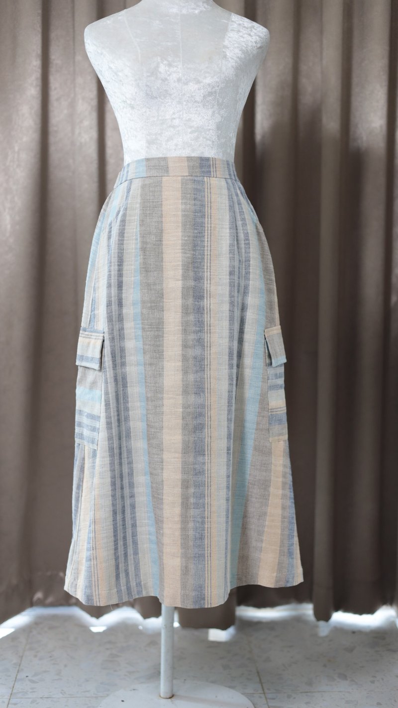 Loom & Leaf - Artisanal A-Line Skirt - 裙子/長裙 - 棉．麻 多色