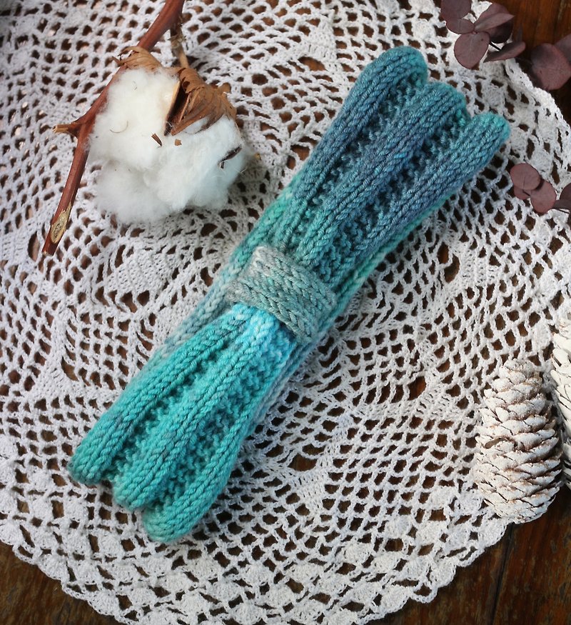 Handmade-Tiffany Ocean-Wool Hand Knitted Hairband - Hair Accessories - Wool 