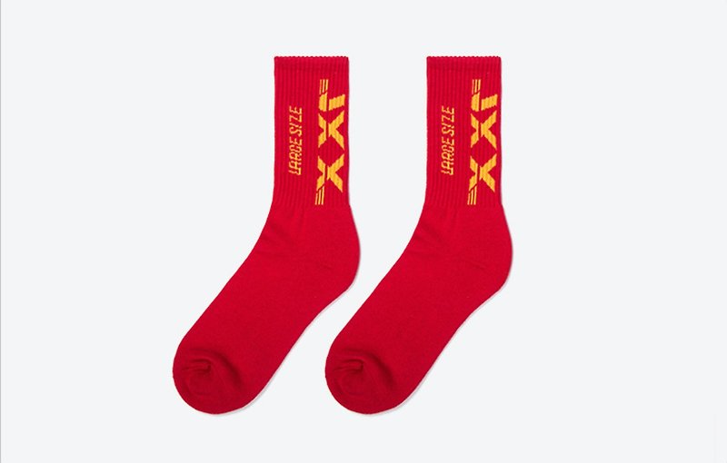 Jacquard movement in the tube socks - Socks - Cotton & Hemp Red