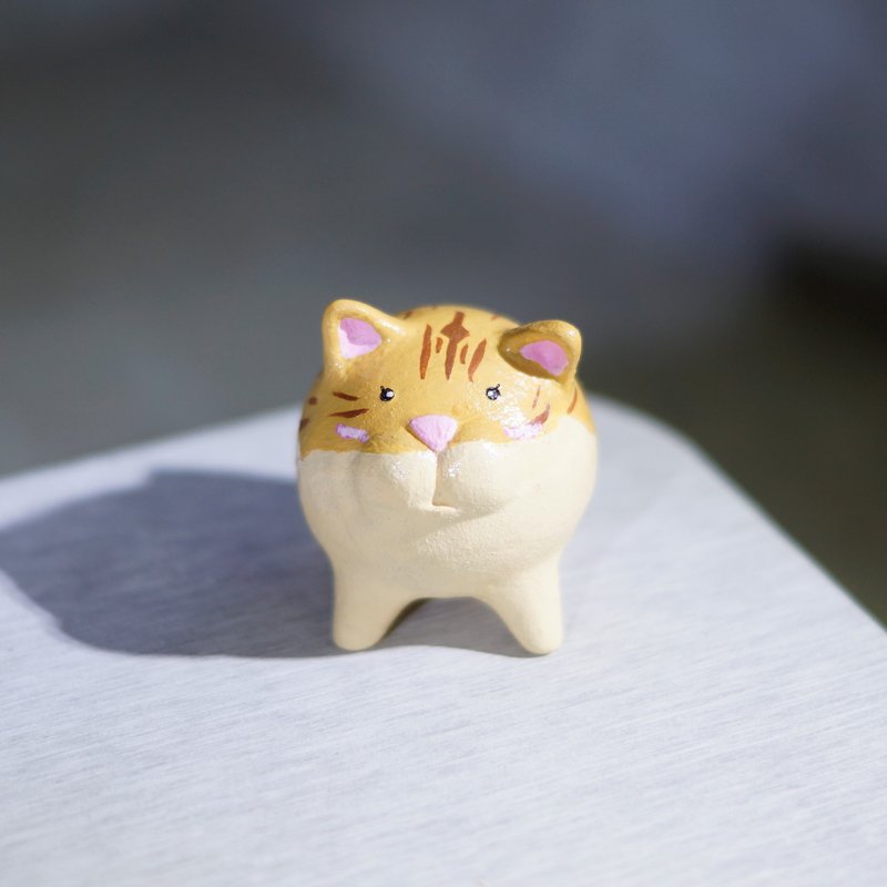 手捏陶偶-貓 - 擺飾/家飾品 - 陶 多色
