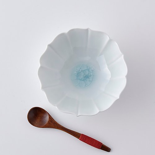 東京食器 - 讓你的料理變漂亮 結晶花紋缽 水藍 /洸琳窯