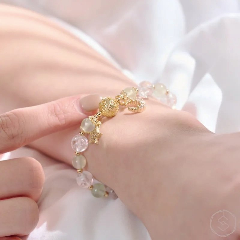 Lunar Eclipse | crystal bracelet - Bracelets - Crystal Green