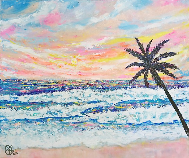 海洋繪畫  -  嗨  我的海洋 3 - 掛牆畫/海報 - 棉．麻 多色