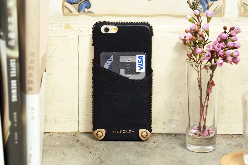 iPhone 6/ 6S / 4.7 inch New Minimalist Series Leather Case - Black - เคส/ซองมือถือ - หนังแท้ สีดำ