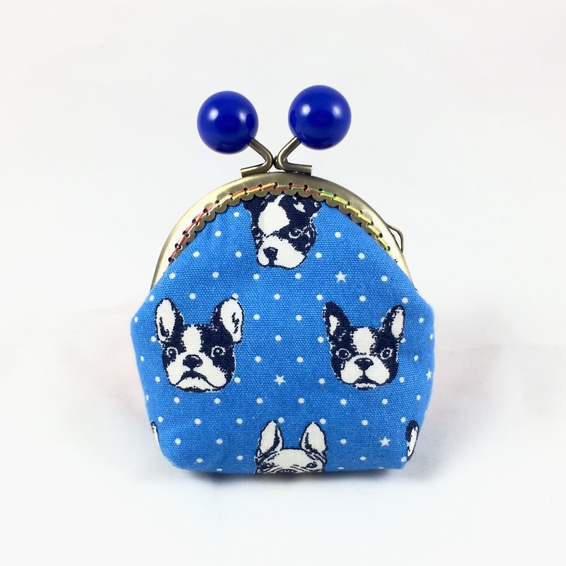 Little rainbow candy mouth gold coin purse-blue magic bucket - กระเป๋าใส่เหรียญ - ผ้าฝ้าย/ผ้าลินิน สีน้ำเงิน