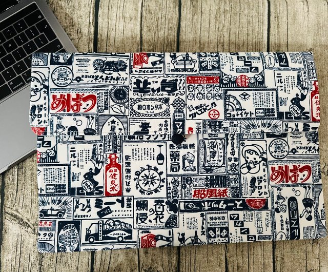 Handmade Japanese Vintage Poster Laptop Sleeve Protection cover for device Shop Sunflowercorsage Laptop Bags Pinkoi