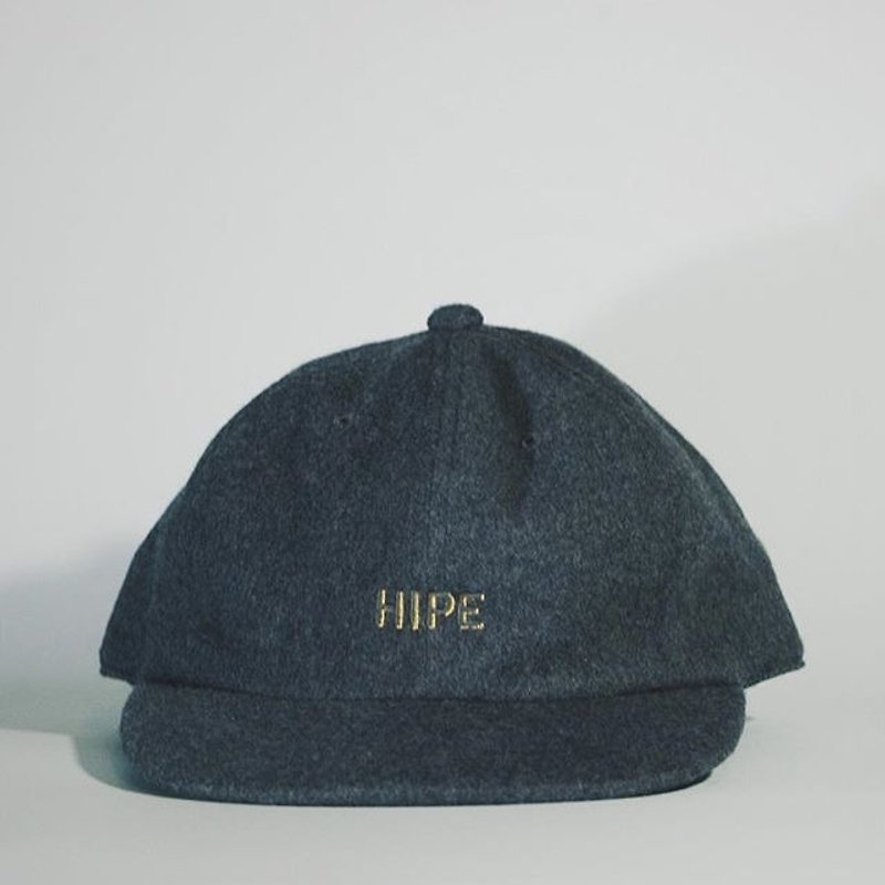 dark grey flat visor cap - 帽子 - 棉．麻 黑色