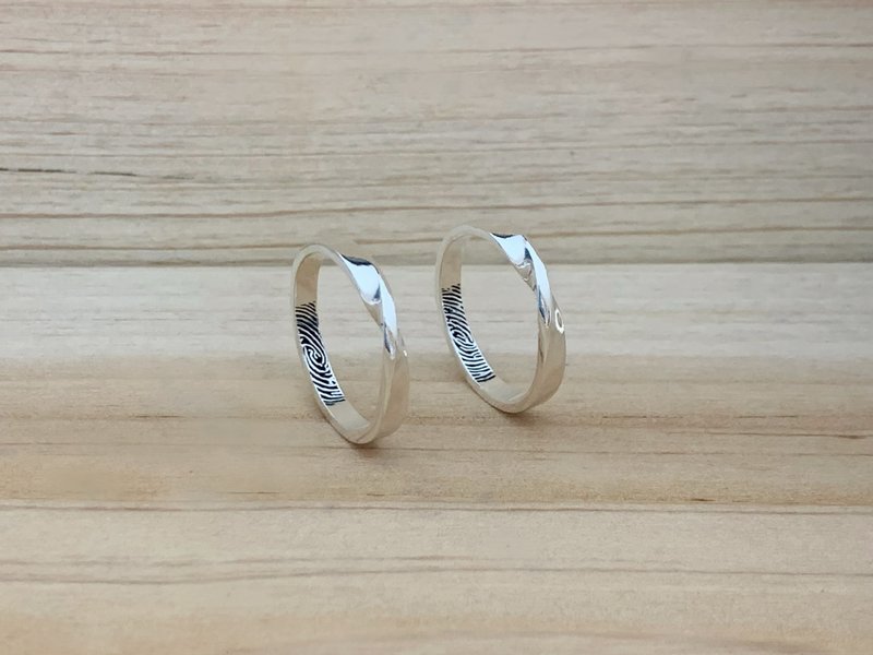 Moebius Ring|Sterling Silver Ring|Couple|Customization|Handmade|Experience|Course|Taichung Metalworking - แหวนทั่วไป - เงิน สีเงิน